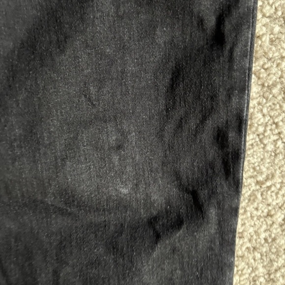 Spanx distressed black jean-ish shapewear raw hem Black Jeggings Jeans Large - Picture 7 of 11